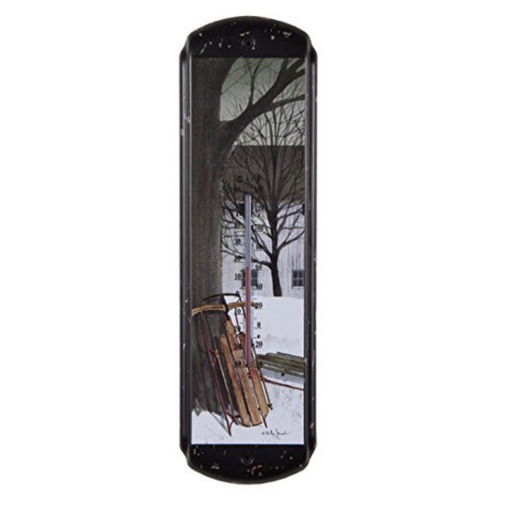 NIP Billy Jacobs “After the Dark Sled Ride”Primative Thermometer